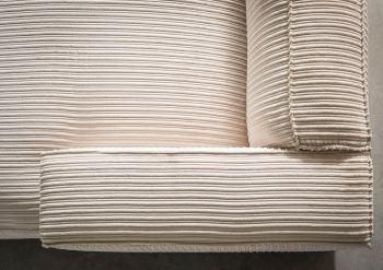 Ecksofa 279x164x69 Cord elfenbein VALENCIA