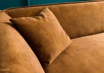 Ecksofa 277x173x76 Polyester cognac GENT