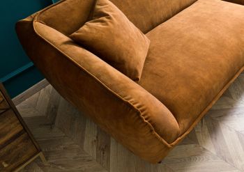 Ecksofa 277x173x76 Polyester cognac GENT