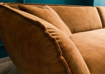Ecksofa 277x173x76 Polyester cognac GENT