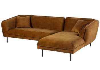 Ecksofa 277x173x76 Polyester cognac GENT