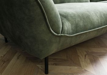 Ecksofa 277x173x76 Polyester grau-grün GENT
