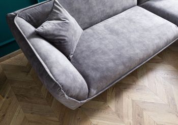 Ecksofa 277x173x76 Polyester grau GENT