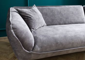 Ecksofa 277x173x76 Polyester grau GENT