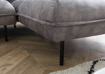 Ecksofa 277x173x76 Polyester grau GENT