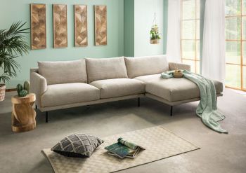 Ecksofa 285x161x81 Silikon-Feder Mix beige TRIENT