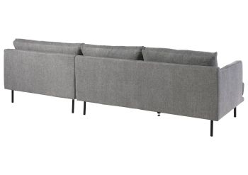 Ecksofa 285x161x81 Silikon-Feder Mix grau TRIENT