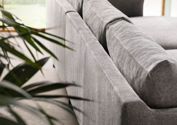 Ecksofa 285x161x81 Silikon-Feder Mix grau TRIENT