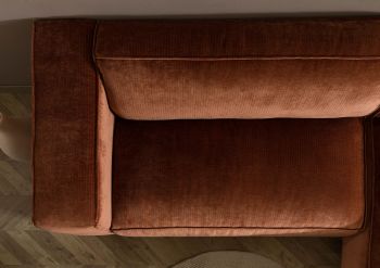Ecksofa 304x164x69 Ottomane rechts Cord kupfer VALENCIA