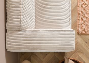 Sofa 3-Sitzer 286x103x69 Cord elfenbein VALENCIA
