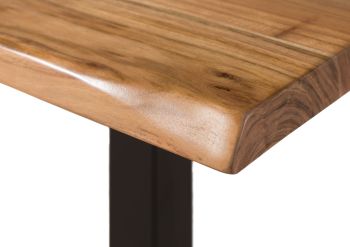 Bartisch Akazie 80x80x92 natur lackiert MELBOURNE #101