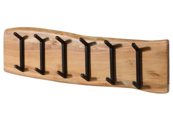 Wandgarderobe Akazie natur lackiert MELBOURNE - Verschiedene Größen
