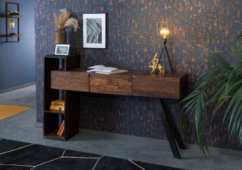 Konsolentisch Akazie / Altholz 160x36,5x97 braun lackiert SEVILLA #02