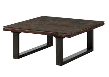 Couchtisch Altholz 100x100x42 braun lackiert SEVILLA #28