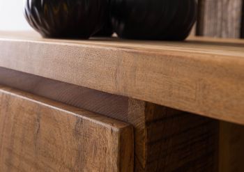 Highboard Akazie 140x40x150 natur lackiert BARK #115