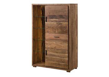 Highboard Akazie 100x40x150 natur lackiert BARK #106
