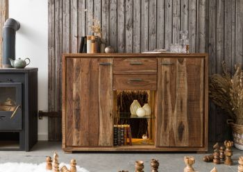 BARK Sideboard 145x40x101 Akazie lackiert - Verschiedene Farben