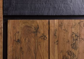 Highboard Sheesham 100x40x135 natur unbehandelt LICHTENBERG #100
