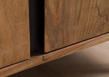 Highboard Sheesham 100x40x135 natur unbehandelt LICHTENBERG #100