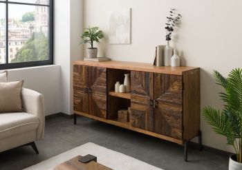 Sideboard Altholz 174x40x93 natur lackiert LYON #110