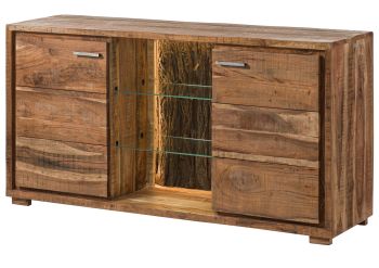 Sideboard Akazie 145x40x78 natur lackiert BARK #100