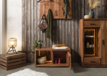 Kommode Akazie 88x40x45 natur lackiert BARK #124