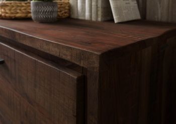 Sideboard Akazie 145x40x78 dunkelbraun lackiert BARK #200