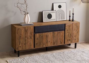 Sideboard Sheesham 185x40x77 natur unbehandelt LICHTENBERG #116