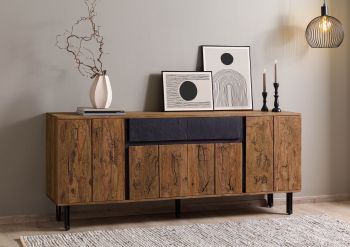 Sideboard Sheesham 185x40x77 natur unbehandelt LICHTENBERG #116