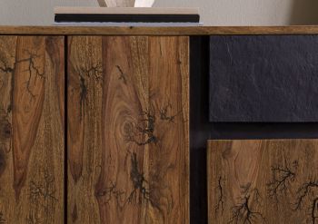 Sideboard Sheesham 185x40x77 natur unbehandelt LICHTENBERG #116