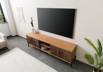 TV-Board Altholz 200x40x63 natur lackiert LYON #120