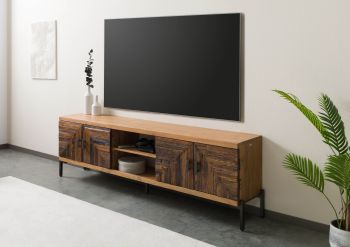 TV-Board Altholz 200x40x63 natur lackiert LYON #120