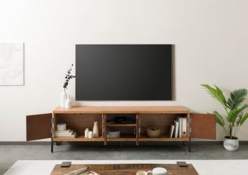 TV-Board Altholz 200x40x63 natur lackiert LYON #120