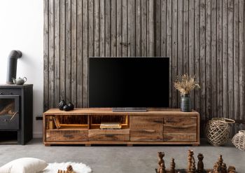 TV-Board Akazie 220x40x47 BARK - Verschiedene Farben