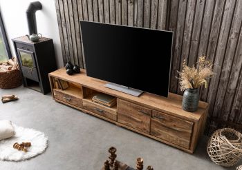 TV-Board Akazie 220x40x47 natur lackiert BARK #110