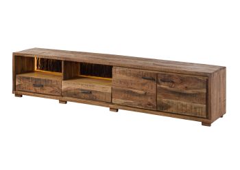 TV-Board Akazie 220x40x47 natur lackiert BARK #110