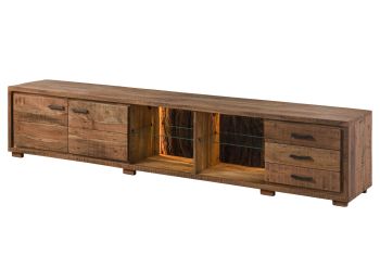 TV-Board Akazie 235x40x47 natur lackiert BARK #116