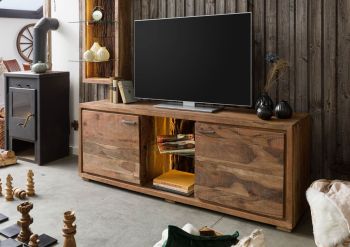 TV-Board Akazie 175x40x63 natur lackiert BARK #111