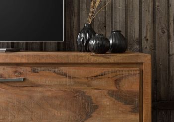TV-Board Akazie 175x40x63 natur lackiert BARK #111