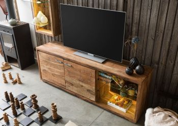 TV-Board Akazie 175x40x63 natur lackiert BARK #112