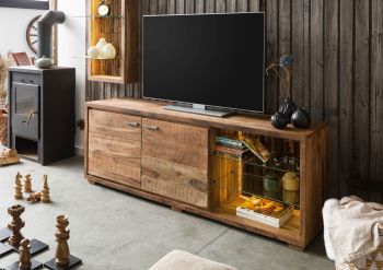 TV-Board Akazie 175x40x63 natur lackiert BARK #112