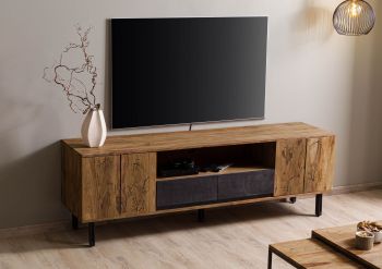 TV-Board Sheesham 185x45x60 natur unbehandelt LICHTENBERG #117
