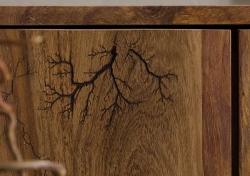 TV-Board Sheesham 185x45x60 natur unbehandelt LICHTENBERG #117