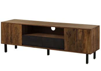 TV-Board Sheesham 185x45x60 natur unbehandelt LICHTENBERG #117