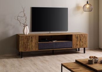 TV-Board Sheesham 205x45x60 natur unbehandelt LICHTENBERG #118