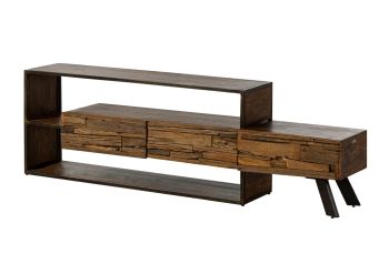 TV-Board Akazie / Altholz 195x40x60 braun lackiert SEVILLA #04