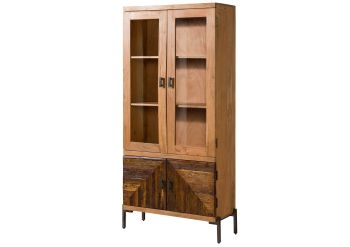 Vitrine Altholz 90x40x198 natur lackiert LYON #160