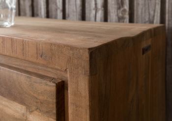 Vitrine Akazie 58x40x180 natur lackiert BARK #102