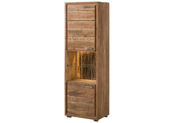 Vitrine Akazie 58x40x180 natur lackiert BARK #102