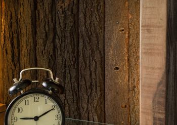 Hängevitrine Akazie 45x30x145 natur lackiert BARK #104